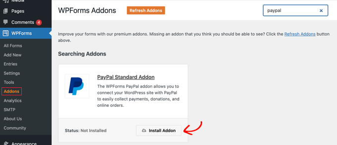 Installez l'extension standard de PayPal Installez l'extension standard de PayPal