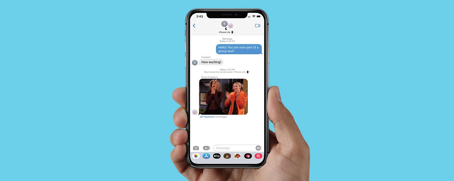 Comment creer un texte de groupe sur iPhone