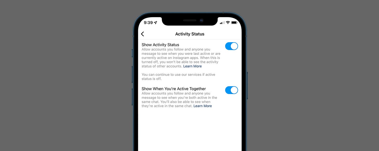 Comment desactiver le statut actif sur Instagram sur votre iPhone