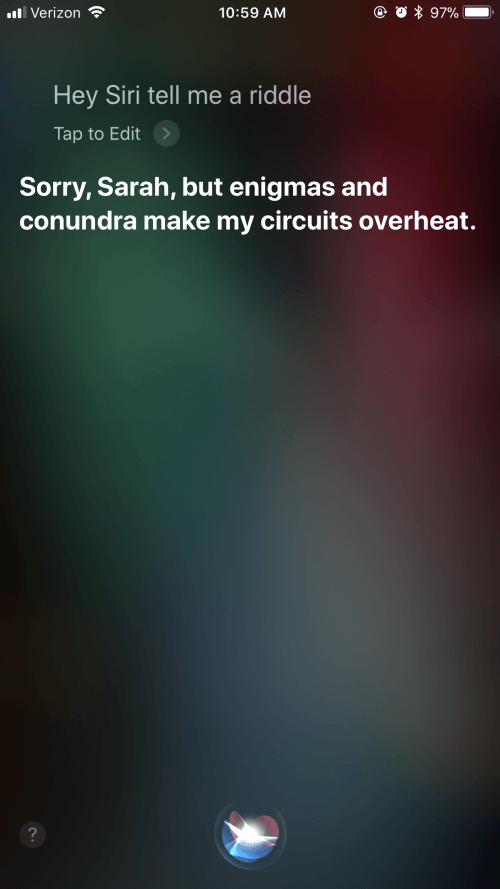 poser une énigme à Siri