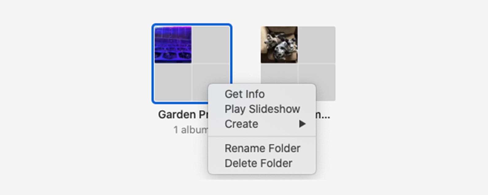 Comment supprimer un dossier dalbum dapplication Photos sur Mac mise