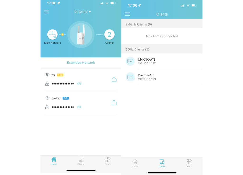 Application TP-Link RE505X