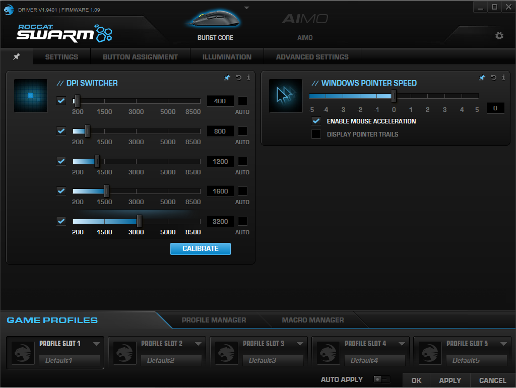 Examen du noyau ROCCAT Burst