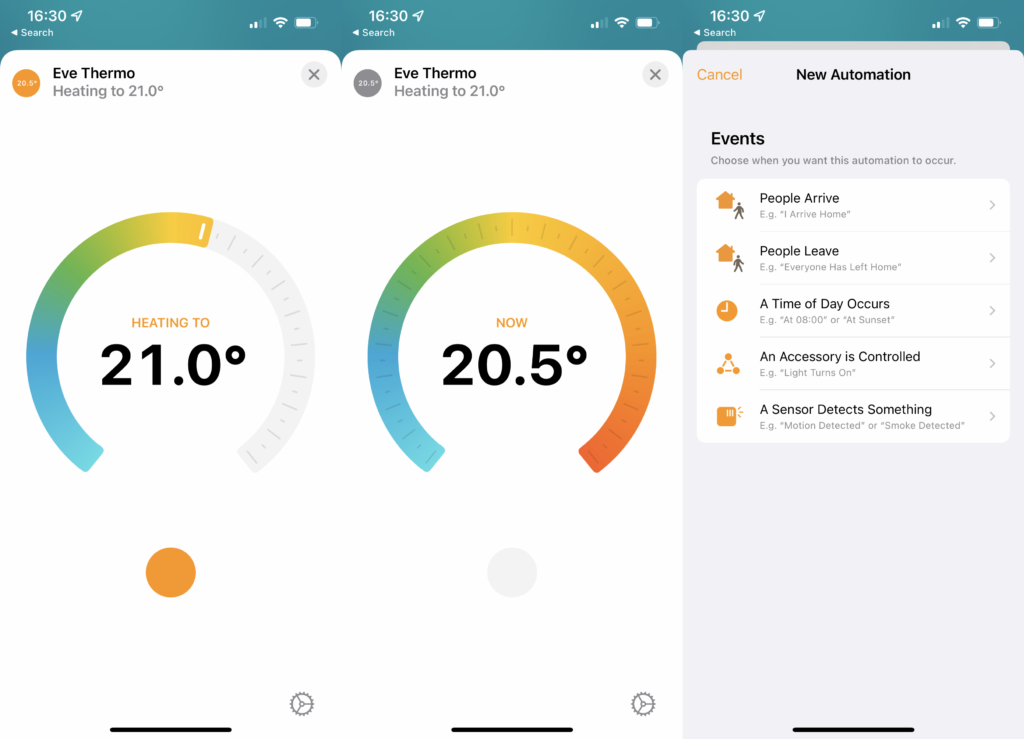 Eve Thermo dans HomeKit