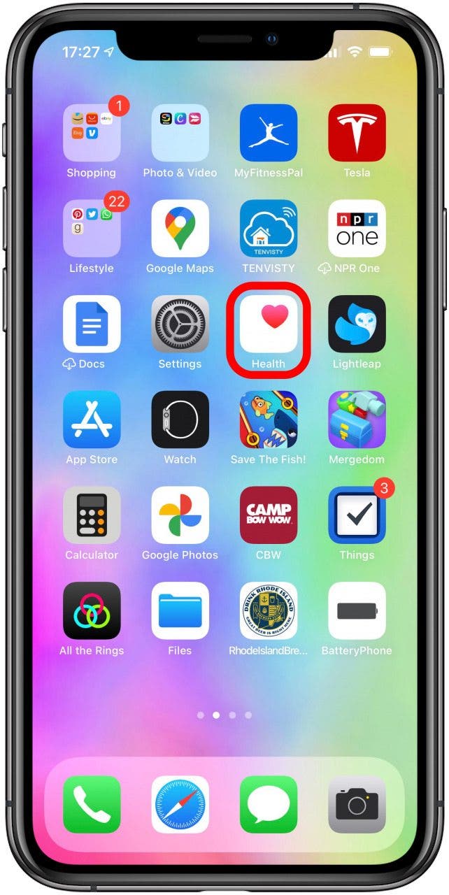 Ouvrez l'application Santé.