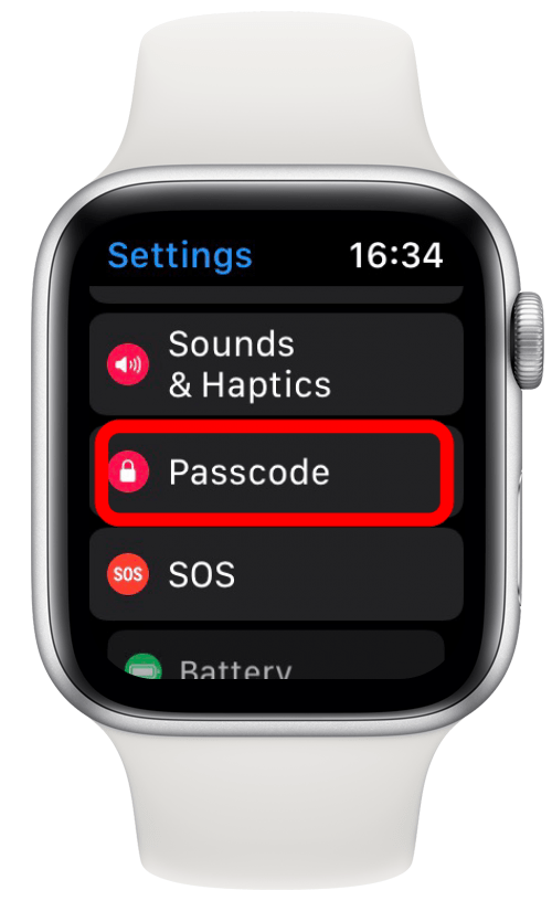 Appuyez sur Code secret.