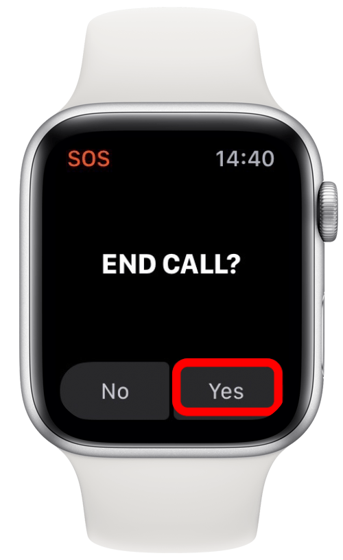 Appuyez sur Oui pour confirmer que vous souhaitez mettre fin à l'appel.