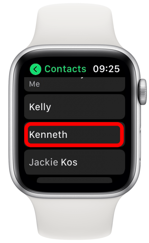 Sélectionnez un contact.