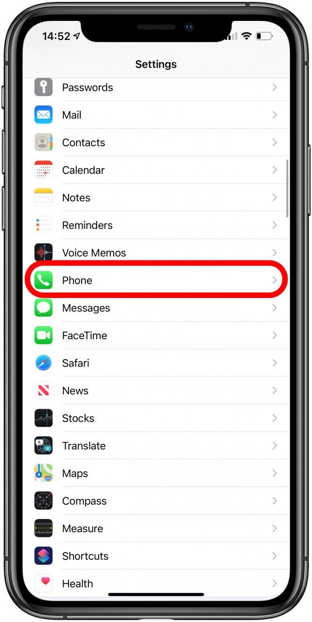 Appuyez sur Téléphone.