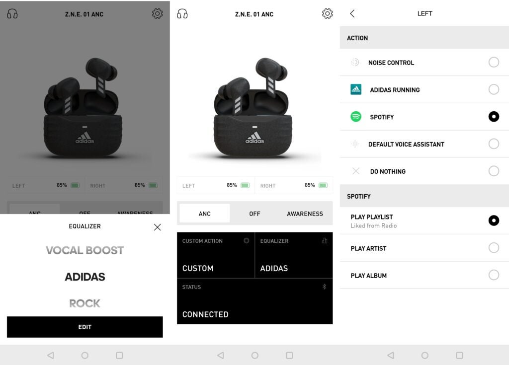 Application de contrôle Adidas ZNE 01 ANC