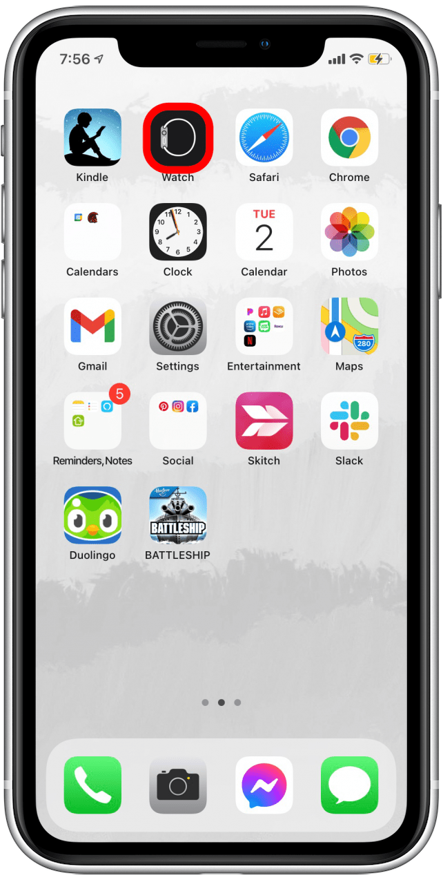 Ouvrez l'application Watch sur votre iPhone