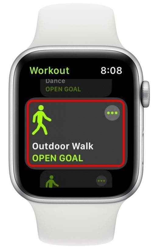 Sélectionnez Marche en plein air ou Course en plein air, puis faites l'exercice pendant au moins 20 minutes