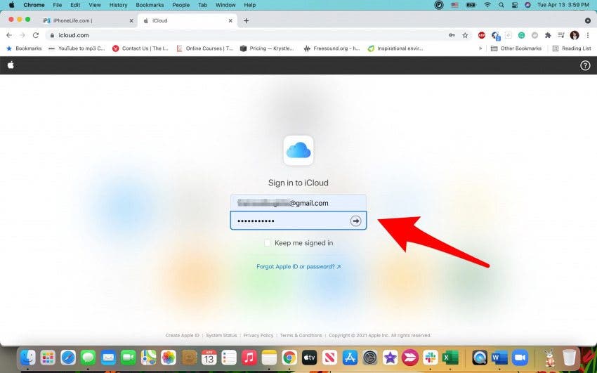 Connectez-vous à iCloud à l'aide de votre identifiant Apple.