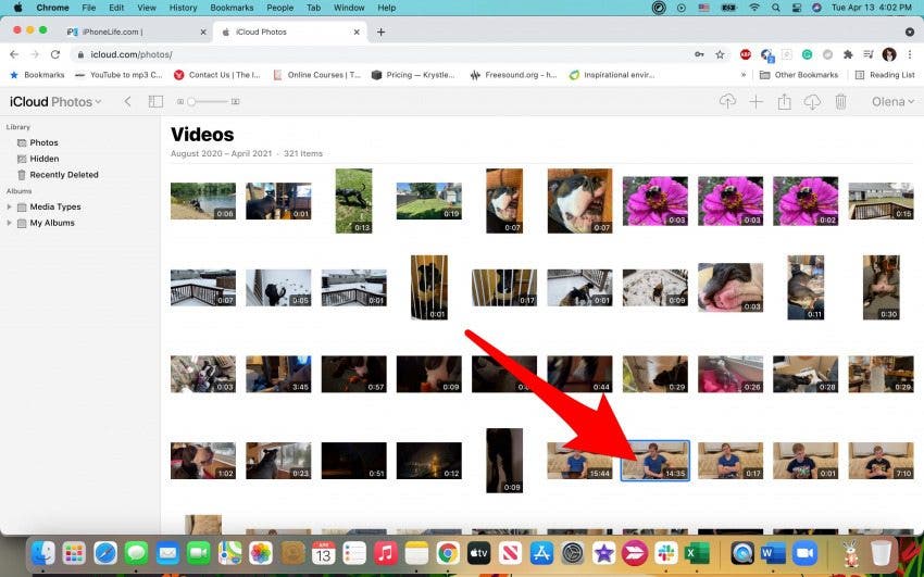 Cliquez sur la vidéo que vous souhaitez télécharger.