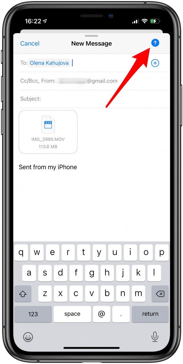 Une fois que vous avez ajouté un contact, vous pouvez appuyer sur envoyer.
