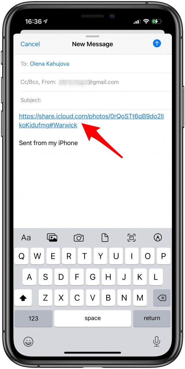 Collez le lien dans un nouvel e-mail, SMS ou message sur les réseaux sociaux.