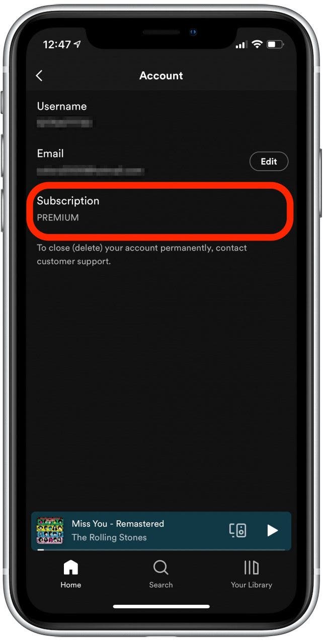 Abonnement Spotify Premium