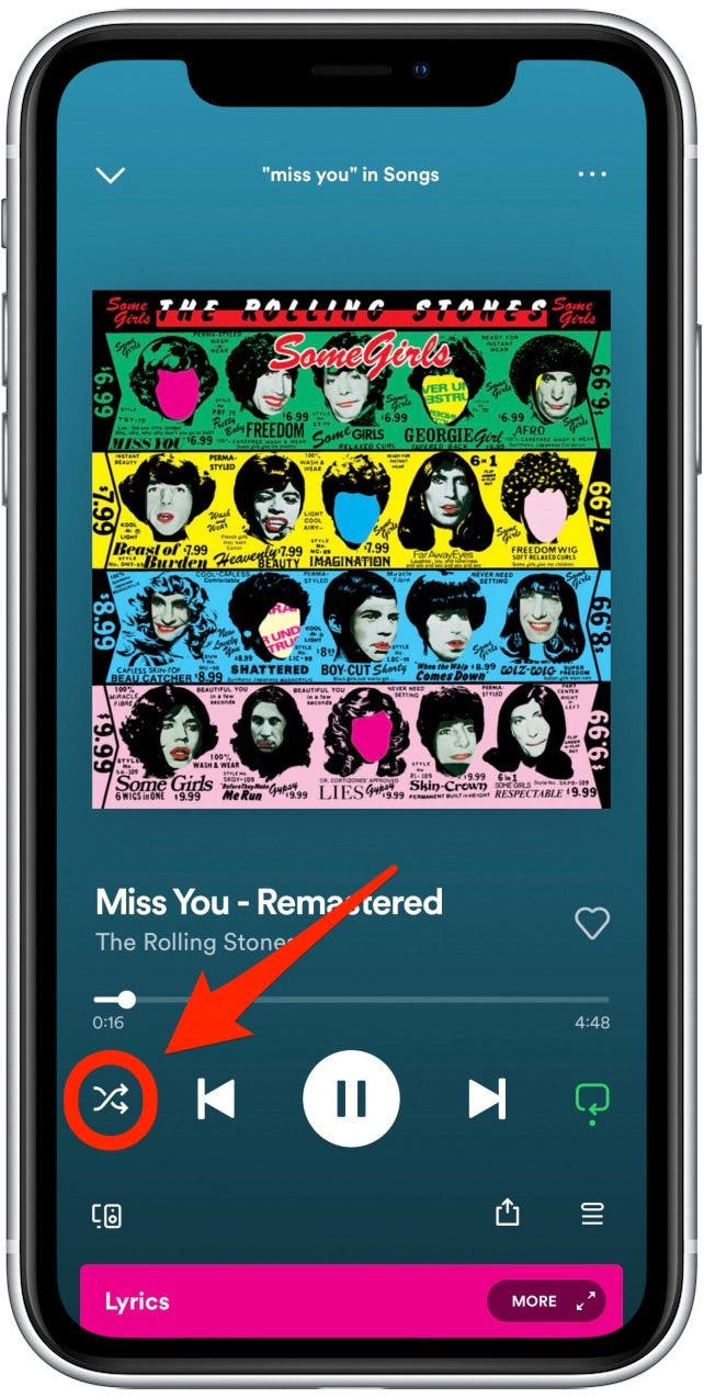 Spotify aléatoire désactivé