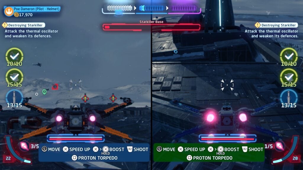 Batailles spatiales dans Lego Star Wars: The Skywalker Saga