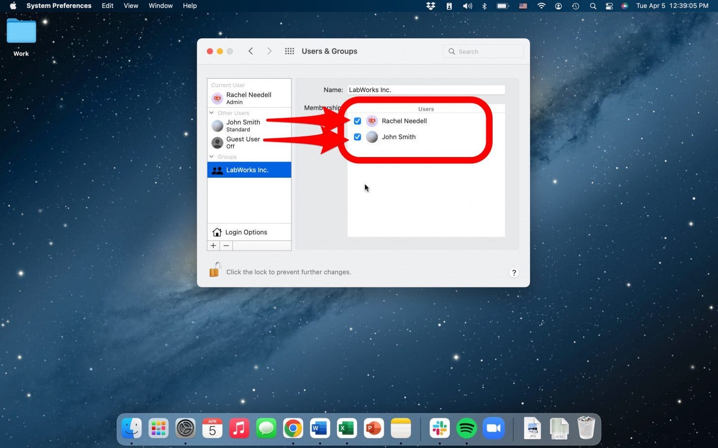 ajouter des utilisateurs au groupe mac