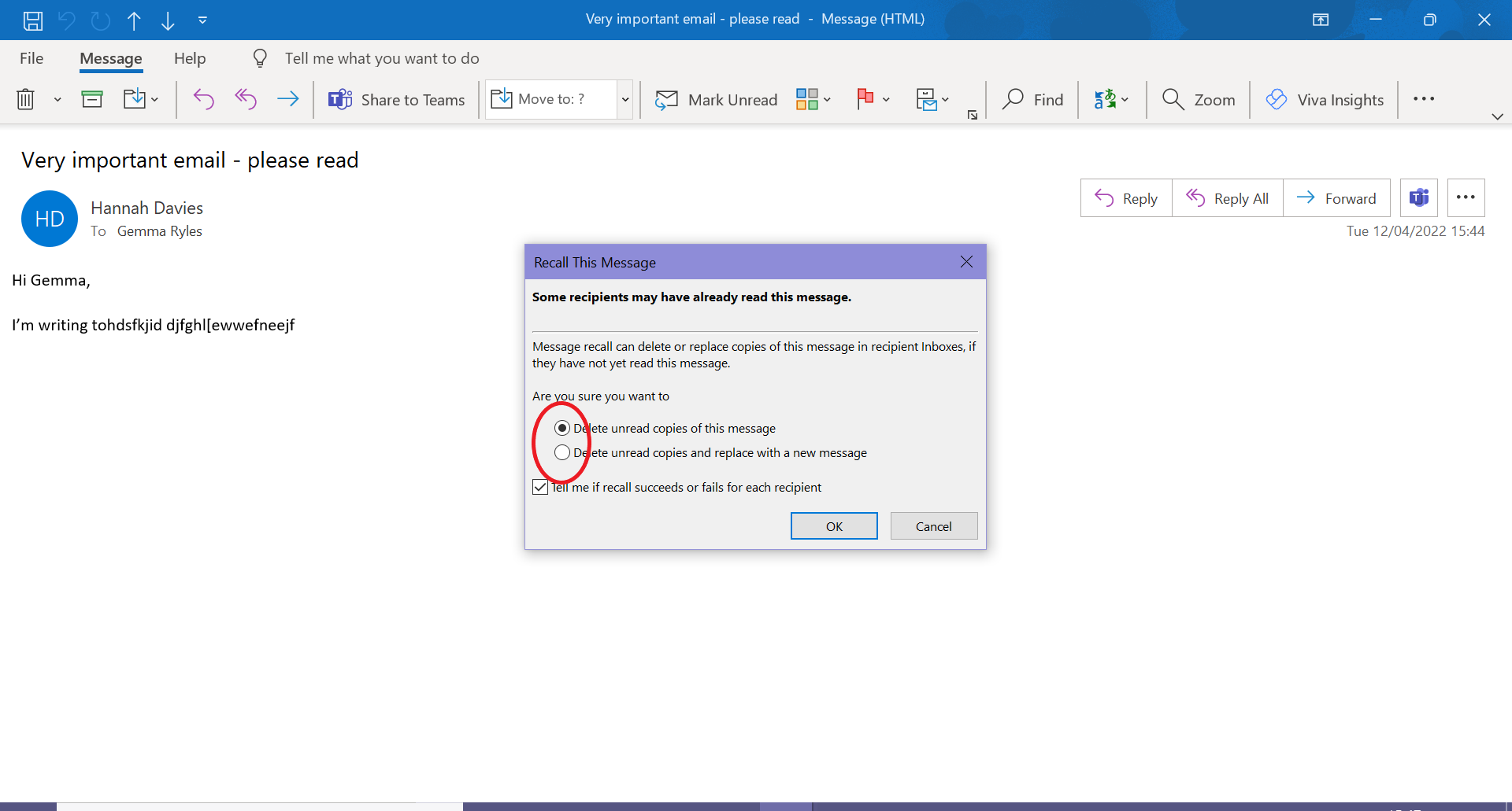 1649796532 991 Comment rappeler un e mail dans Outlook