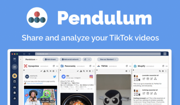 Pendulum partagez et analysez vos vid&eacute;os TikTok