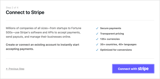 Vous devez connecter WP Simple Pay à Stripe Vous devez connecter WP Simple Pay à Stripe