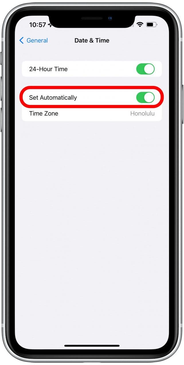 Assurez-vous que votre date, votre heure et votre fuseau horaire sont réglés automatiquement - trouvez mon téléphone qui est éteint
