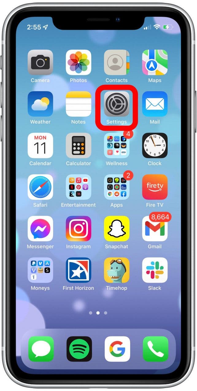 ouvrez les paramètres pour ajouter un nouvel e-mail à l'application de messagerie