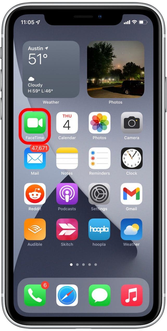 Ouvrir FaceTime