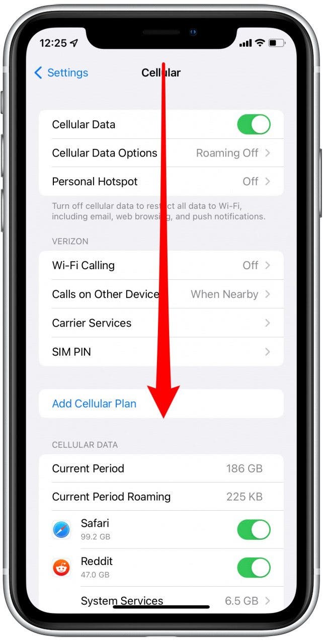 Faites défiler jusqu'à FaceTime