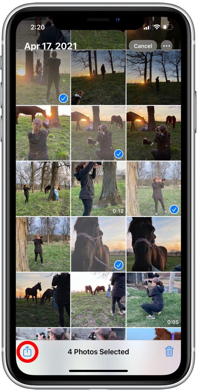 partager pour imprimer au format PDF iPhone