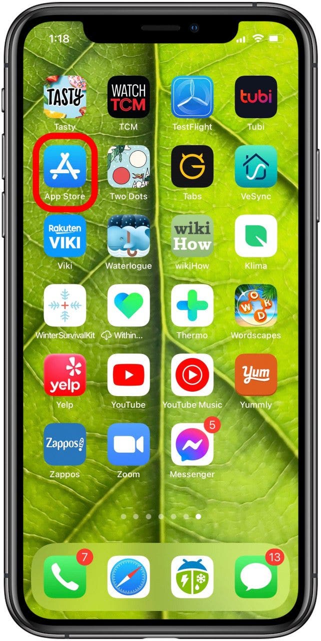 ouvrir l'app store d'apple