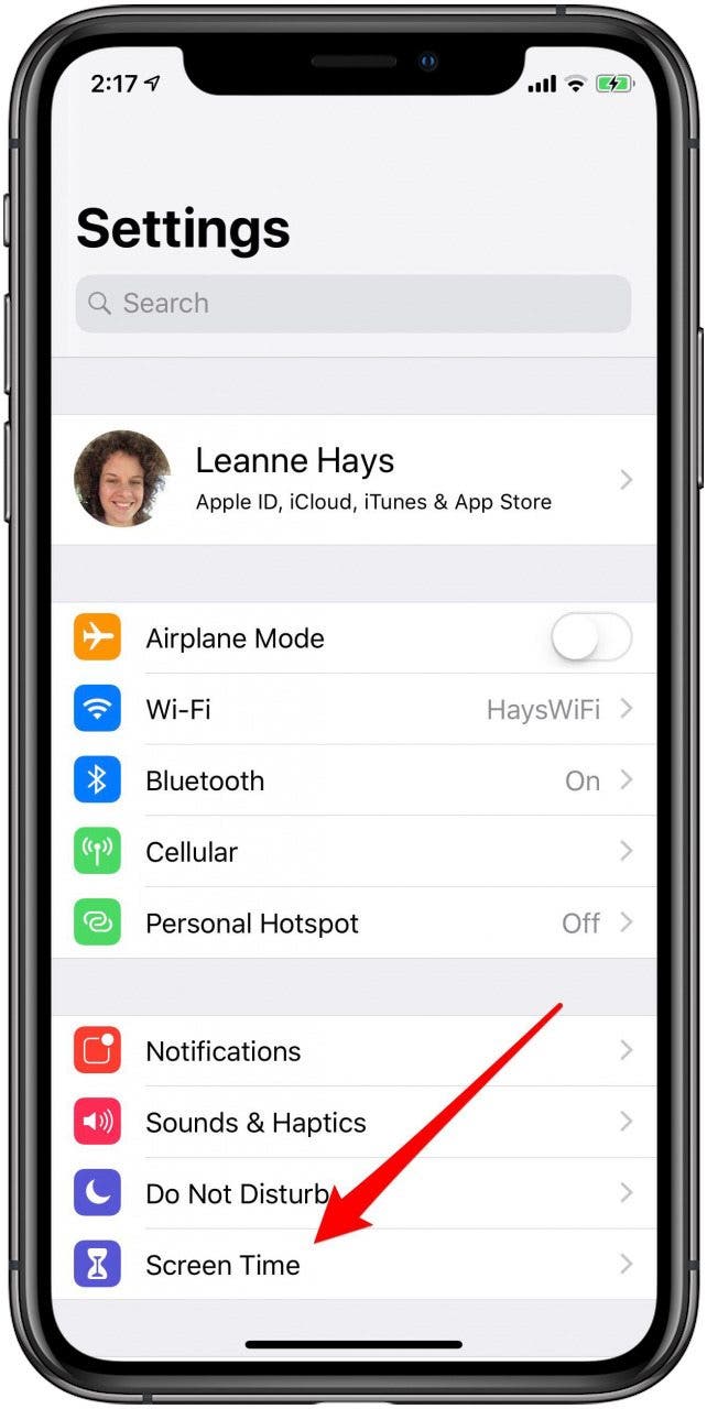 contrôle parental ios