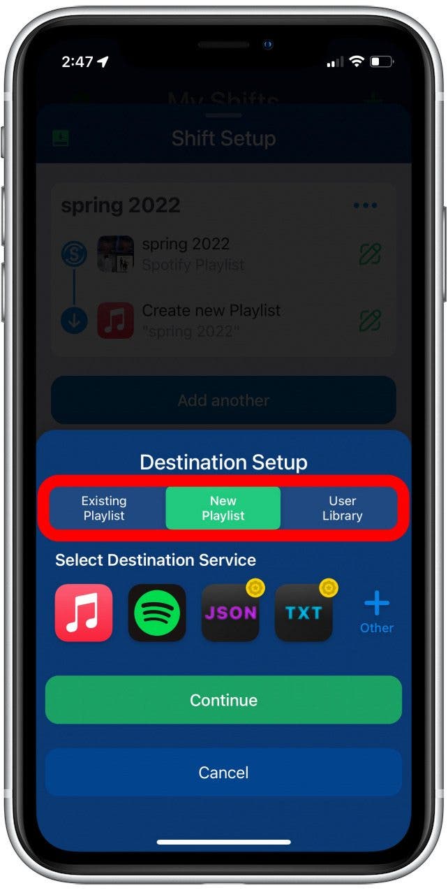 copier la liste de lecture d'une application à une autre