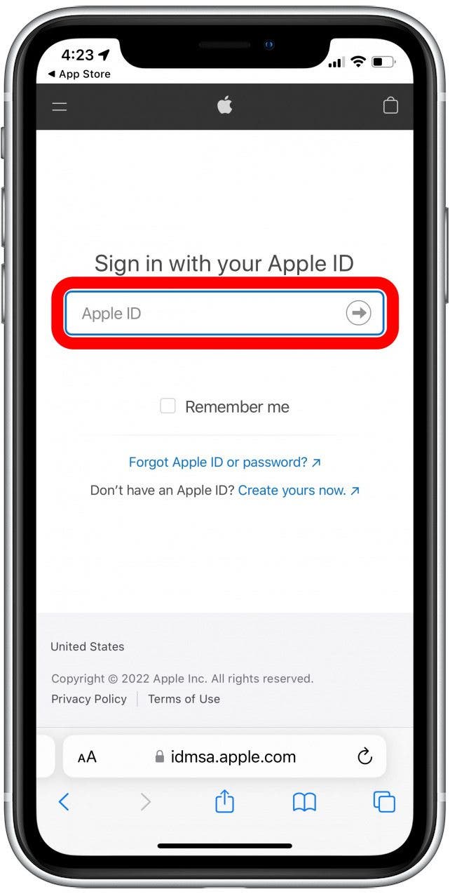 signaler un problème d'identifiant Apple