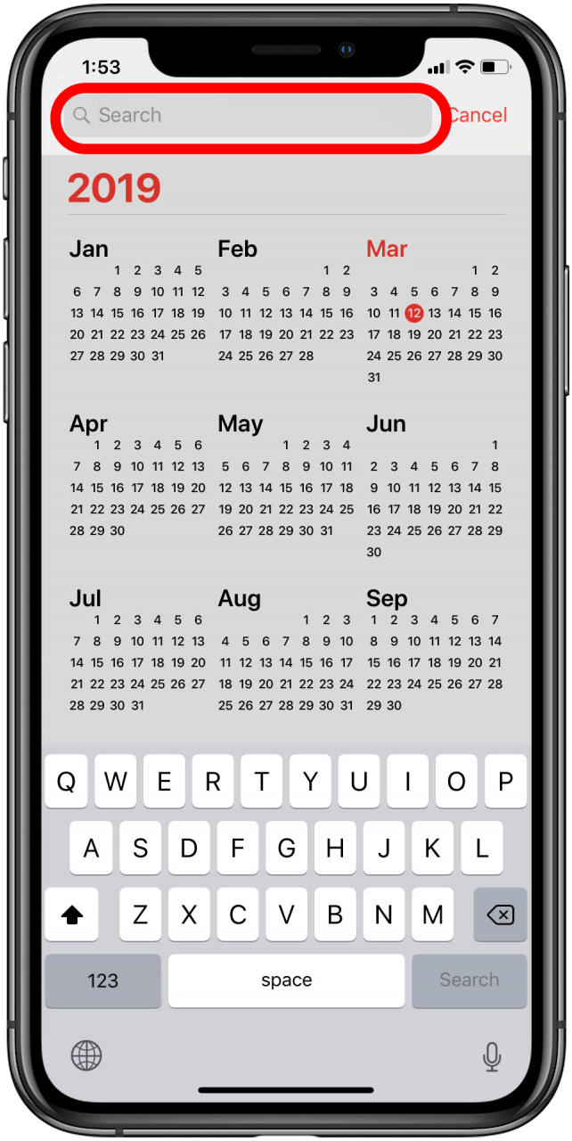 1651190407 132 Comment rechercher des evenements dans lapplication Calendrier sur iPhone et