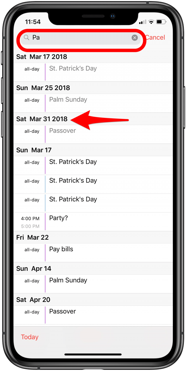 1651190408 335 Comment rechercher des evenements dans lapplication Calendrier sur iPhone et