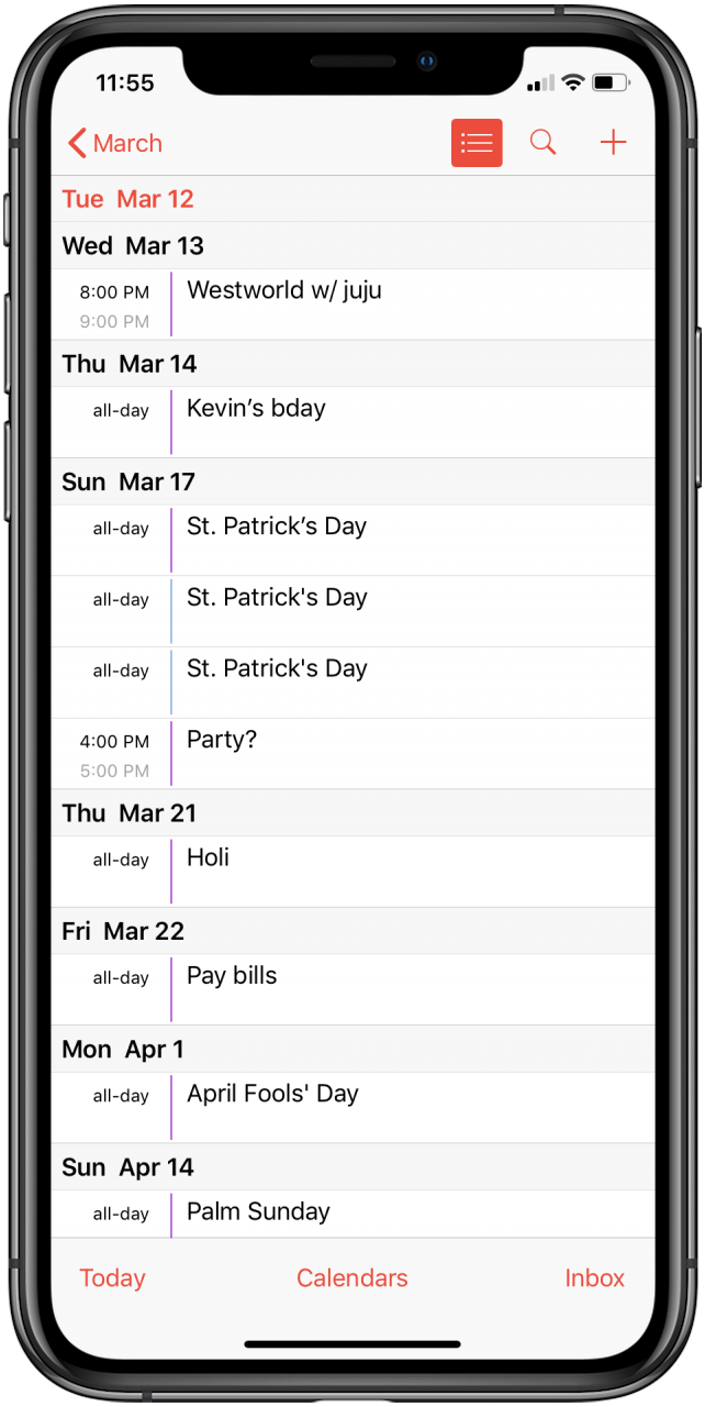 1651190408 709 Comment rechercher des evenements dans lapplication Calendrier sur iPhone et