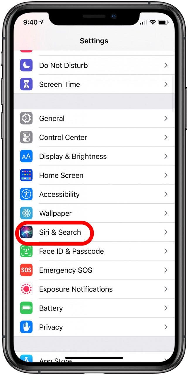 siri et paramètres de recherche
