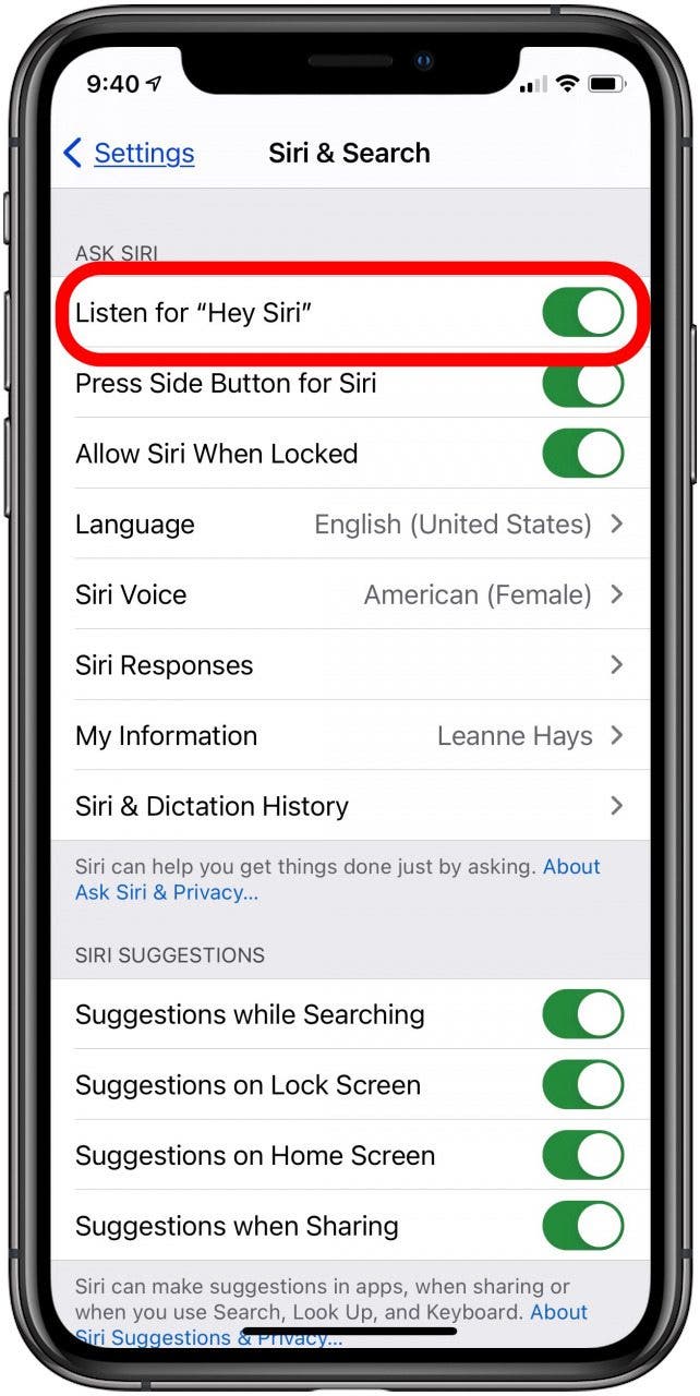 désactiver écouter hey siri