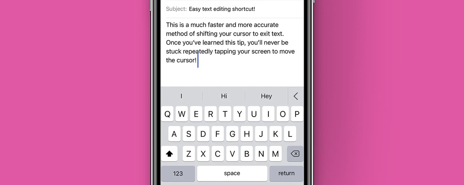 Astuce dedition de texte sur iPhone Deplacez le curseur sur