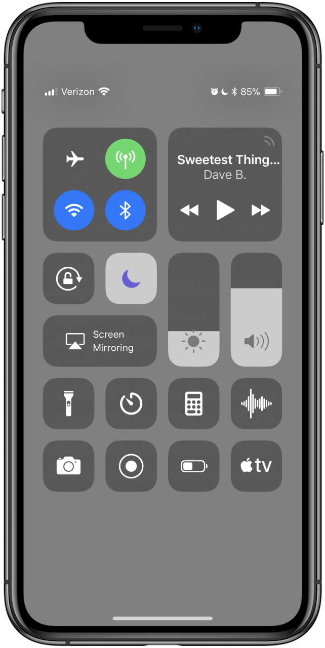 Comment acceder au centre de controle sur un iPhone 11