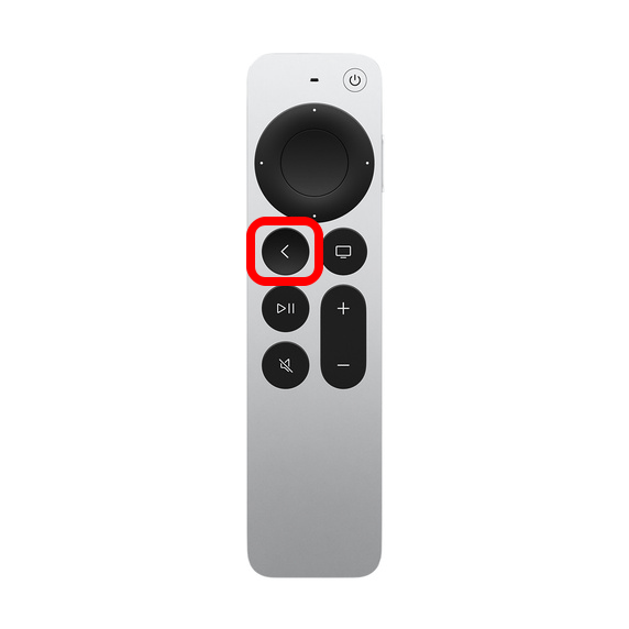 Bouton Retour de la télécommande Apple Siri