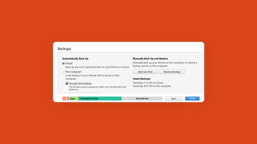 Comment restaurer liPhone a partir dune sauvegarde iTunes