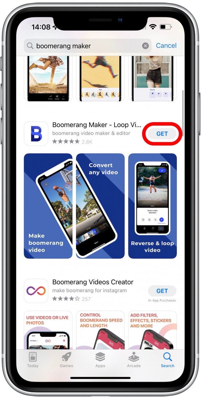 Appuyez sur OBTENIR, double-cliquez sur le bouton Accueil et ouvrez l'application.