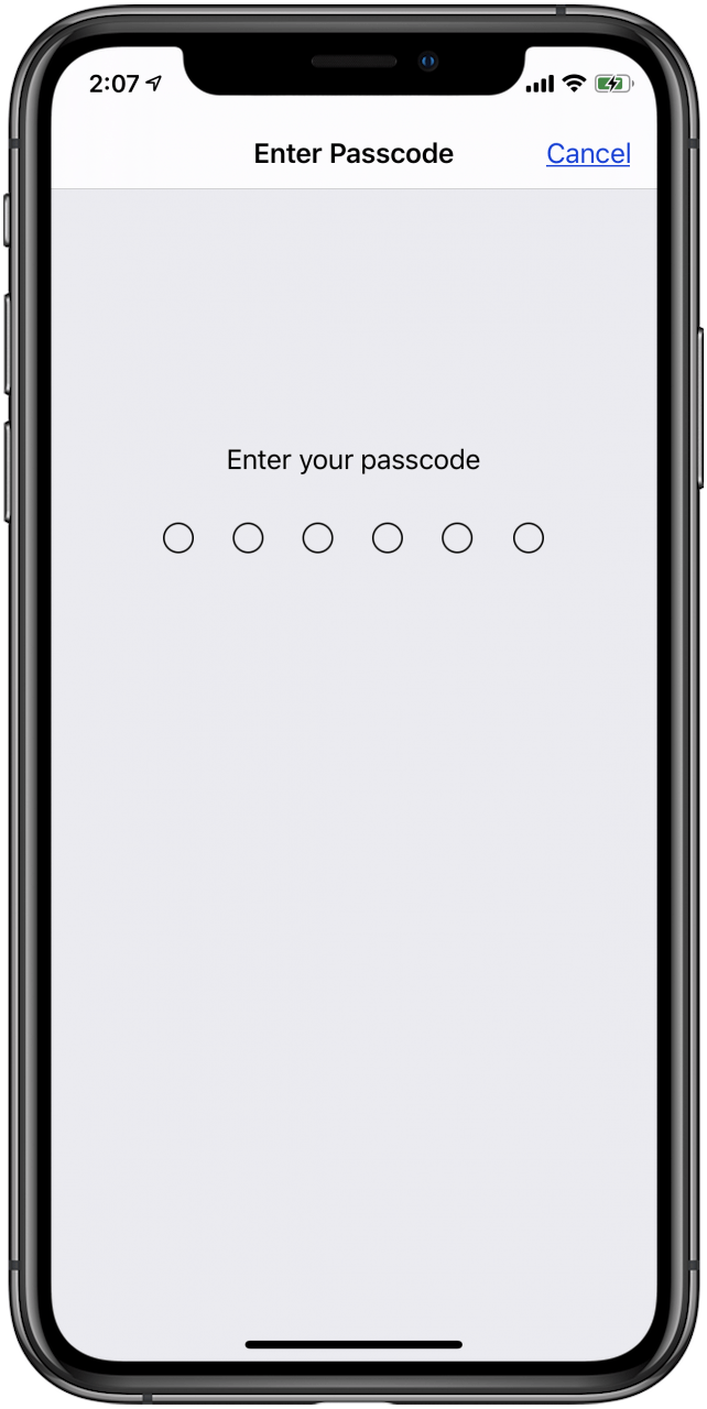 mot de passe iphone