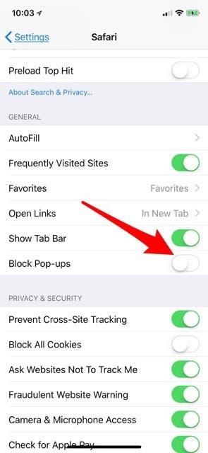 comment bloquer les pop-ups sur safari