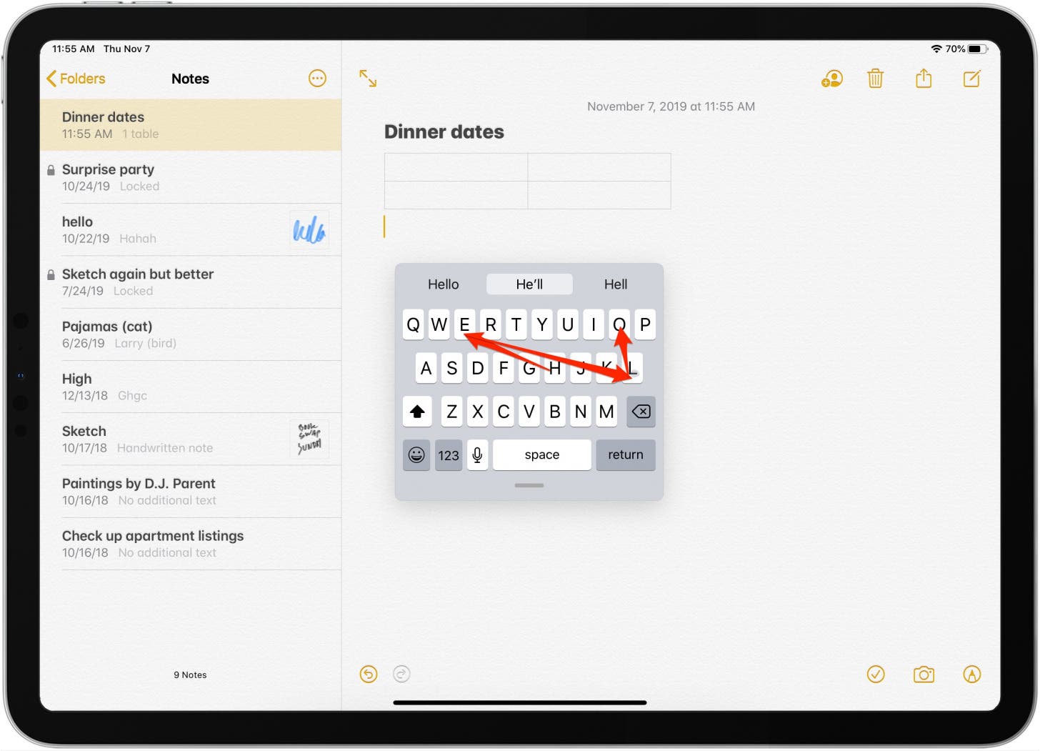 1652389690 743 Comment glisser pour taper sur le clavier flottant de liPad