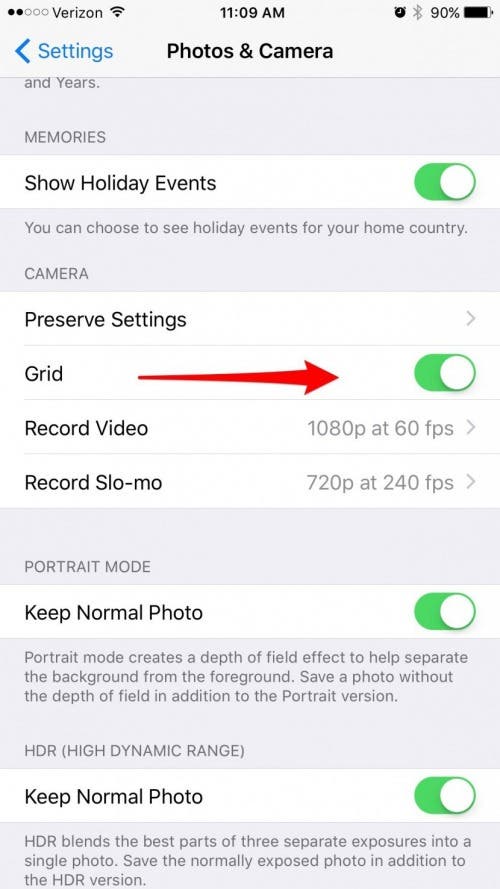 1652408171 712 Comment activer la grille sur votre appareil photo iPhone et